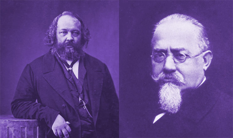 Mikhail Bakunin e Cesare Lombroso. Personagens do século XIX resgatados pela polícia e pela mídia. Imagens: arquivo Wikimedia/domínio público